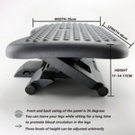 Foot Rest Under Desk Ergonomic Adjustable Height Foot Stool 36 Degree Tilt Angle Adjustment for Home, Office Non-Skid Massage Surface Texture