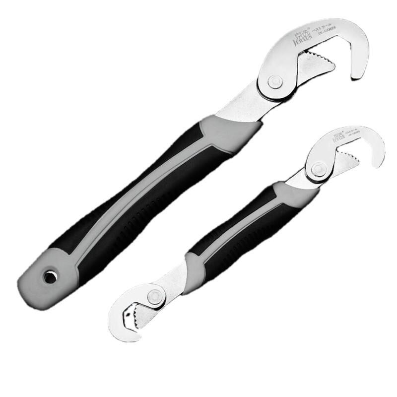 8-piece Multi Function Wrench Open End Adjustable Wrench Quick Pipe Wrench Water Pump Pliers Round Pipe Wrench Tool Gray Black