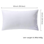 IBAMA 12"x20" Pillow Inserts Set 7D Ultra Soft Microfibers Pillow Core Fully Fulled for Couch and Bed Living Room