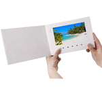 LuguLake 7" Video Greeting Card Video Brochure LCD Screen Digital Brochures for Father's Day Birthday Anniversary White