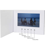 LuguLake 7" Video Greeting Card Video Brochure LCD Screen Digital Brochures for Father's Day Birthday Anniversary White