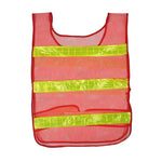 25 Pieces Orange Net Reflective Vest Traffic Warning Riding Sanitation Road Administration Protection Reflective Vest Yellow Reflective Strip First Three Last Three