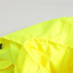 1 Set Medium Length Windbreaker Reflective Raincoat Waterproof Traffic Road Administration Fire Reflective Suit Fluorescent Yellow Suit