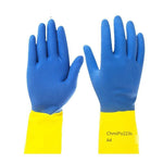 10 Pairs 1 Set Gloves Neoprene Rubber Chemical Resistant Gloves Lined With Flocking Acid And Alkali Liquid Solvent Resistant Gloves