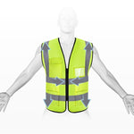 6 Pieces Reflective Vest Yellow Reflective Protection Vest Reflective Suit for Night Working Riding Running