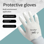 12 Pack PU Palm Coated Light Wear Resistant Oil Proof And Antiskid Gloves Palm Coated Nylon Knitted Labor Protection Gloves White