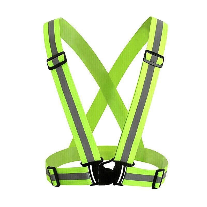 6 Pieces Elastic Reflective Strap Reflective Strap Fluorescent Reflective Vest Riding And Running Reflective Vest Safety Suit Fluorescent Yellow