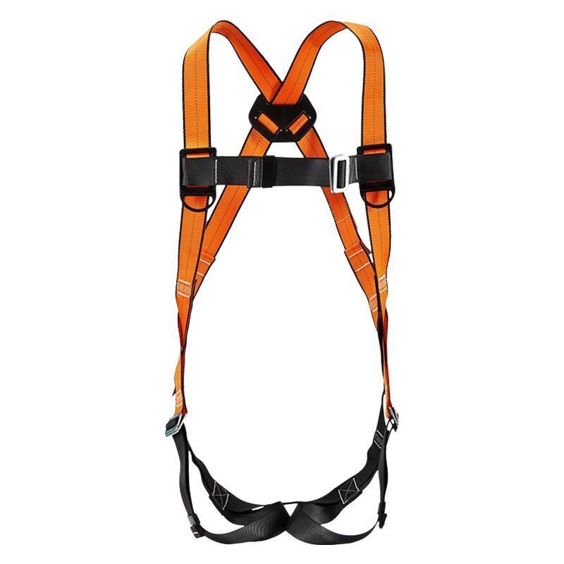 Orange Three-point Full Body Safety Belt, Aerial Work Fall Prevention Safety Rope,  Site Fall Protection