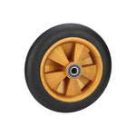 6 Pieces Hand Wheel 12 Inch Truck Trailer Truck Solid Rubber Wheel Caster Yellow Rubber Wheel