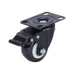 Black Diamond, Silent And Wear-resistant PU Polyurethane Caster, Industrial Universal Wheel, Flat Wheel, Wheel, Roller, 2-inch Orientation (20 Pieces) + Brake (20 Pieces)