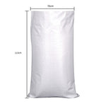 6 Pieces Moisture-proof Waterproof Woven Bag Snakeskin Bag Express Parcel Bag Packing Load Bag Cleaning Garbage Bag 70 * 113 5 Pieces White