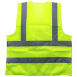 10 Pieces Multi Pocket Safety Vest Reflective Vest for Sanitation Road Construction Rescue Night Runing Riding - Fluorescent Yellow