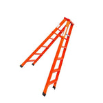 4.9FT Folding Ladder Carbon Steel Double Side Ladder Thickening Commercial Indoor Engineering Miter Ladder 1.5m Carbon Steel