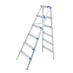 Two Side Anti Slip Folding Ladder, Aluminum Ladder, Herringbone Thickened Ladder, Factory Family Ladder, Double Side Ladder, 6 Steps