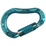 Three-Gear Automatic D-Type Safety Buckle Blue Steel Safety Lock D-Shape Hook Lock Equipment for Rock Climbing Lifting Construction