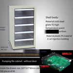 A4 File Cabinet Thickened Drawer Type Metal Parts Cabinet Efficiency Cabinet 5 Extraction File Cabinet No Door