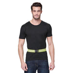 6 Pieces Reflective Belt Traffic Duty Safety Reflective Belt Outdoor Night Highlight Riding Belt Sanitation Construction Safety Warning Belt - Fluorescent Yellow