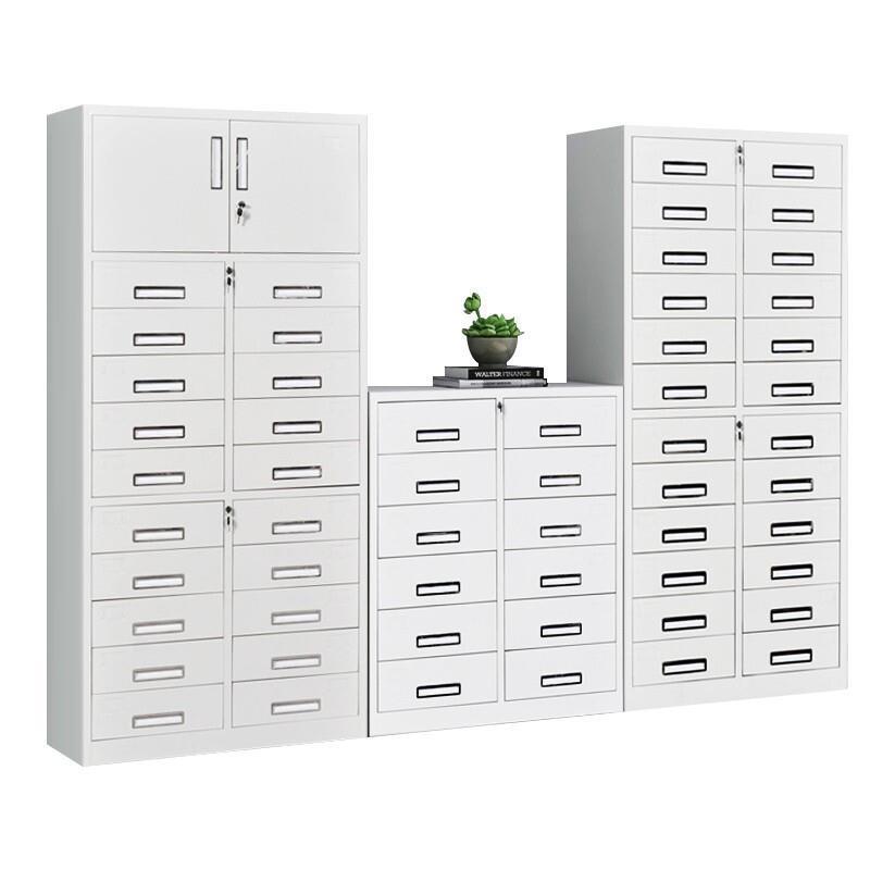 Office Multi-layer Storage Cabinet With Lock Multi Bucket Cabinet File Cabinet File Iron Drawer Cabinet Twelve Bucket Mechanical Cabinet Thickening