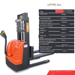 Electric Pallet Stacker Forklift Walking Electric Hydraulic Stacker Lift Forklift Walking 1 Ton Up 2.5m