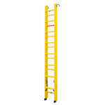 13 FT Fiberglass Extension Ladder With Hook Fully Insulated Ladders Construction Work D-Rung Extension Telescoping Ladder