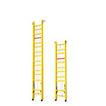 13 FT Fiberglass Extension Ladder With Hook Fully Insulated Ladders Construction Work D-Rung Extension Telescoping Ladder