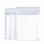 6 Bags 1000 Pieces Disposable PE 12 Thread Self Sealing Bag Thickened Transparent Sealed Bag Zipper Bag Sample Storage Bag