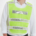 10 Pieces Reflective Vest Lattice Reflective Vest Vest Vest Traffic Riding Vest Car Safety Warning Vest Environmental Sanitation Construction Duty Safety Suit Fluorescent Yellow Green