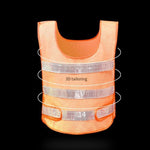10 Pieces Traffic Riding Reflective Vest Safety Warning Vest for Environmental Sanitation Construction Duty Safety Suit - Orange