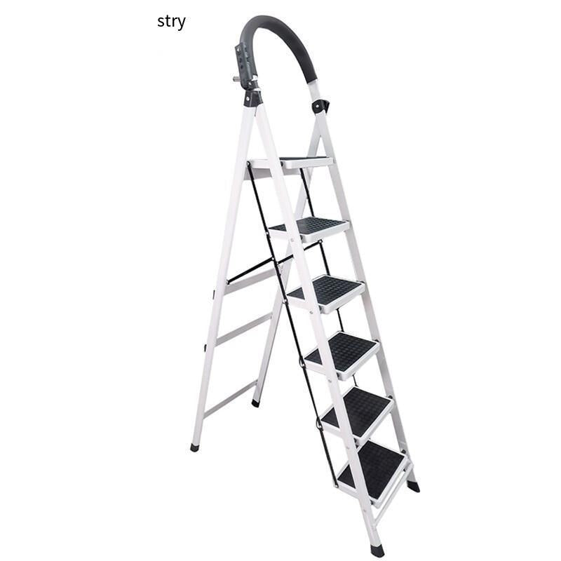 Folding Ladder Industrial Herringbone Ladder Multifunctional Portable Engineering Construction Staircase Small Ladder Climbing Ladder Combined Ladder Climbing Ladder Step Carbon Steel Ladder 6 Steps