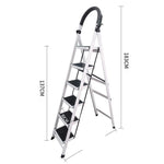 Folding Ladder Industrial Herringbone Ladder Multifunctional Portable Engineering Construction Staircase Small Ladder Climbing Ladder Combined Ladder Climbing Ladder Step Carbon Steel Ladder 6 Steps