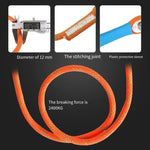 Single Large Hook Safety Rope 5m Connecting Rope Electrical Work Safety Rope Construction Outdoor Fall Prevention Safety Ropes with Buffer Bag