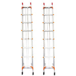 4m Thickened Aluminum Alloy Lifting Ladder Telescopic Ladder Non-slip Adjustable