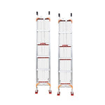 4m Aluminum Alloy Telescopic Ladder Aluminum Ladder Retractable Stair 2mm Thickness