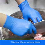 6 Bags Disposable Nitrile Gloves Powder Free Anti Slip Oil Proof Waterproof Multipurpose Gloves For Beauty Kitchen Hotel Cleaning Work L Size One Bag