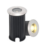 LED All Stainless Steel Small Buried Lamp Outdoor Embedded Waterproof Small Buried Lamp 62 * 80mm Warm Light  12v