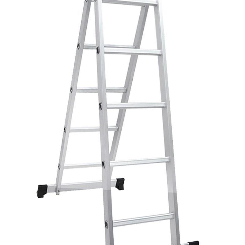 1.8m Aluminum Alloy Ladder Multi Function Folding Herringbone Engineering Dual Purpose Thickened Joint Vertical Ladder 1.8m