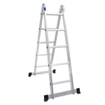 1.8m Aluminum Alloy Ladder Multi Function Folding Herringbone Engineering Dual Purpose Thickened Joint Vertical Ladder 1.8m