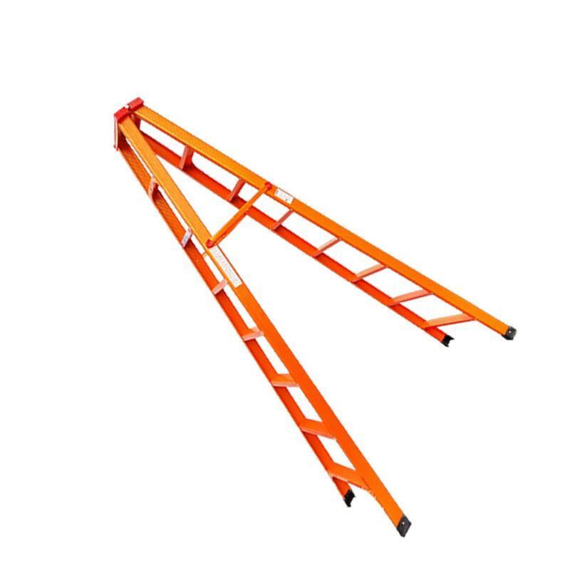 2.4m Folding Ladder Carbon Steel Double Side Ladder Thickening Commercial Indoor Engineering Miter Ladder 2.4m Carbon Steel