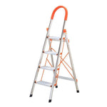 1.5m Stainless Steel Ladder Portable Aluminum Alloy Miter Ladder Folding Ladder D-type Stainless Steel 4 Steps