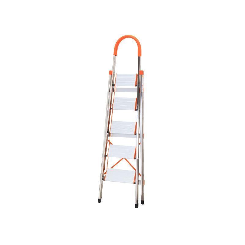 Stainless Steel Ladder Portable Aluminum Alloy Miter Ladder Folding Ladder Stainless Steel 5 Steps