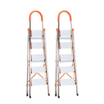 Stainless Steel Ladder Portable Aluminum Alloy Miter Ladder Folding Ladder Stainless Steel 5 Steps