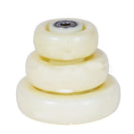 6 Pieces Heavy 5 Inch Wheelbarrow Caster Double Axle Nylon PP Caster Industrial Caster Universal Wheel White Nylon Wheel