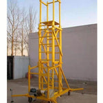 2.3m Telescopic Tower Ladder Mobile Platform Ladder Carbon Steel Material