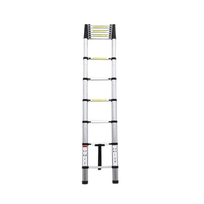 4.4m Thickened Aluminum Alloy Bamboo Ladder Engineering Aluminum Alloy Thickened Folding Ladder Joint Folding Bamboo Ladder Multifunctional Portable Aluminum Ladder Engineering Ladder