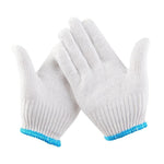 100 Pairs Safety Gloves Labor Protection Gloves Cotton Thread Gloves White Gloves Protective Gloves Thickened Work Gloves Free Size