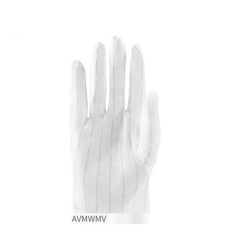 6 Packs Anti Static Gloves Double-Sided Striped Gloves Dust-Free Gloves Ventilation Protection Labor Protection Gloves 10 Pairs / Pack Average Size