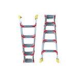 3m Aluminum Alloy Ladder Miter Ladder Folding Single Side Climbing Ladder Warehouse Folding Thickening Multi-functional Indoor Engineering Aluminum Ladder