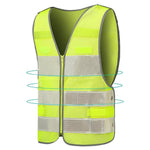 2021 Reflective Vest Traffic And Road Administration Reflective Safety Suit With Button Riding Vest Reflective Vest Breathable Fluorescent Yellow