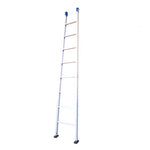 6m Straight Ladder Single Side Ladder Multi Function Family Ladder Engineering Ladder Bamboo Ladder Small Ladder Thickened Aluminum Alloy Single Ladder Height 6m