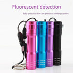 6 Pieces Violet Lamp 365 nm Flashlight 3w Mini Fluorescent UV Detection Anti Counterfeiting Banknote Detection Lamp Purple Φ 20 * 92mm (including Battery)